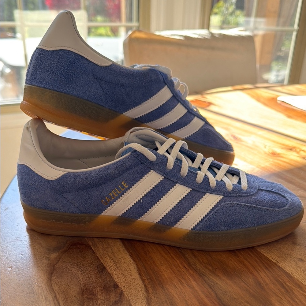 Adidas GAZELLE Blue Suede Sneakers - Picture 5 of 9